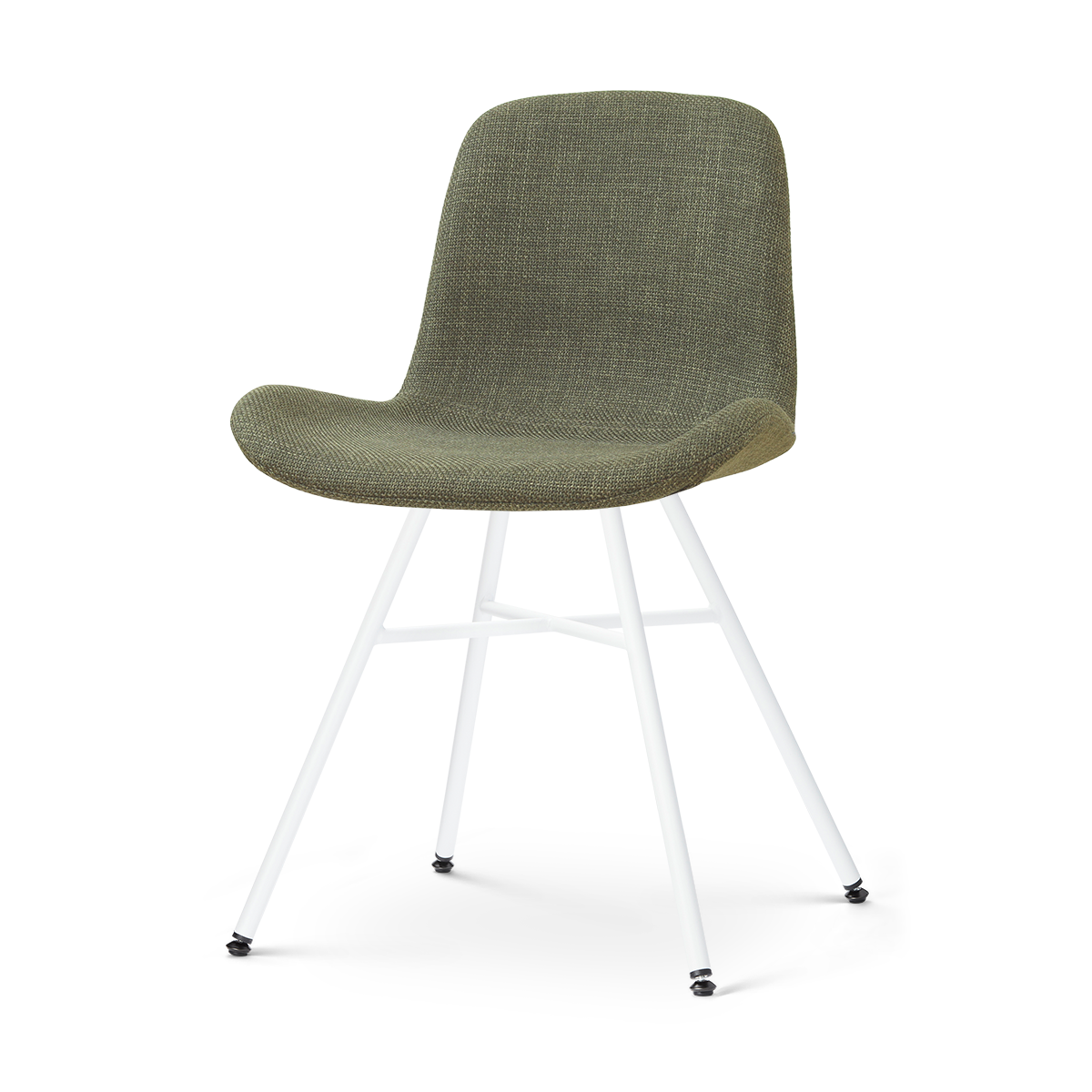 Noa-Fé eetkamerstoel forestgroen - wit onderstel