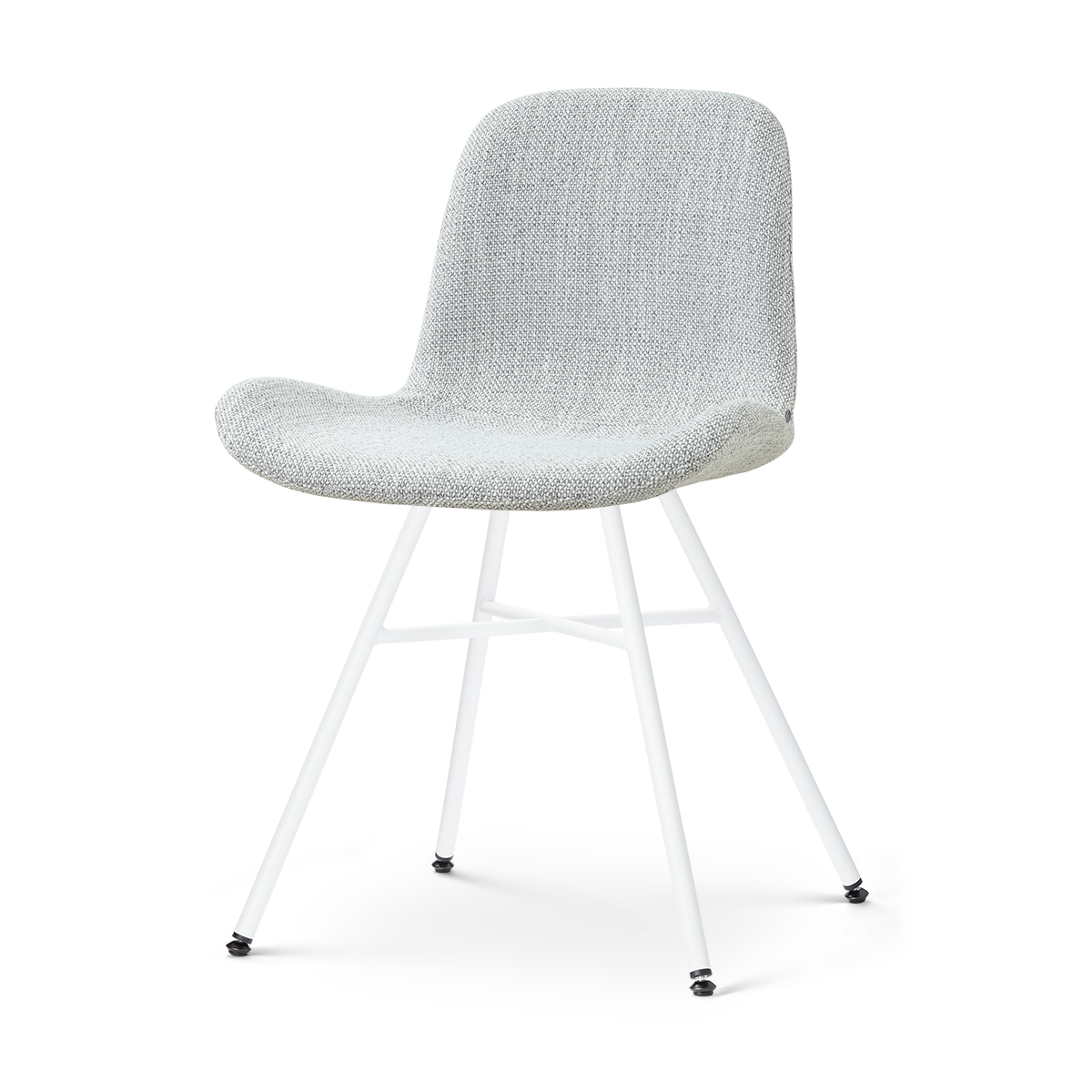 Nolon Noa-Fé eetkamerstoel grijs melange - wit onderstel