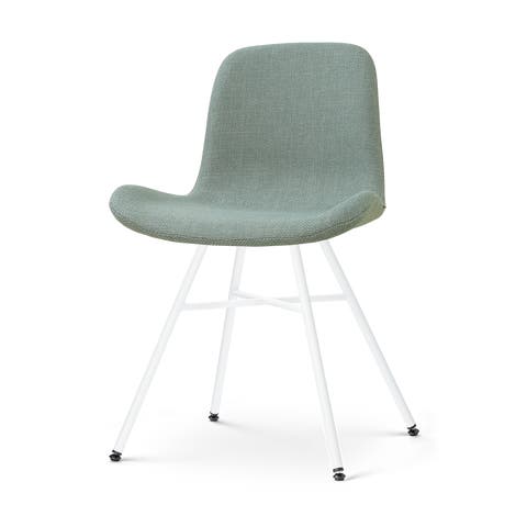 Noa-Fé eetkamerstoel saliegroen - wit onderstel