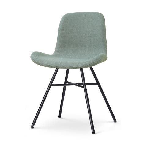 Noa-Fé eetkamerstoel saliegroen - zwart onderstel