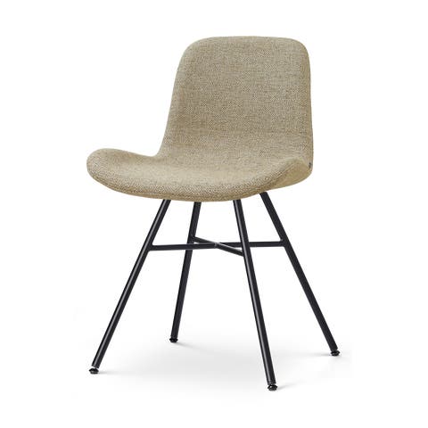 Noa-Fé eetkamerstoel taupe melange - zwart onderstel