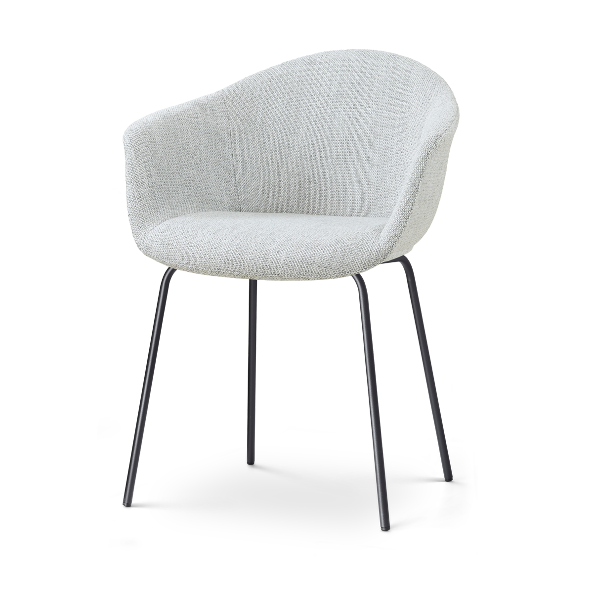 Nolon Nora-Otis eetkamerstoel grijs melange - zwart onderstel