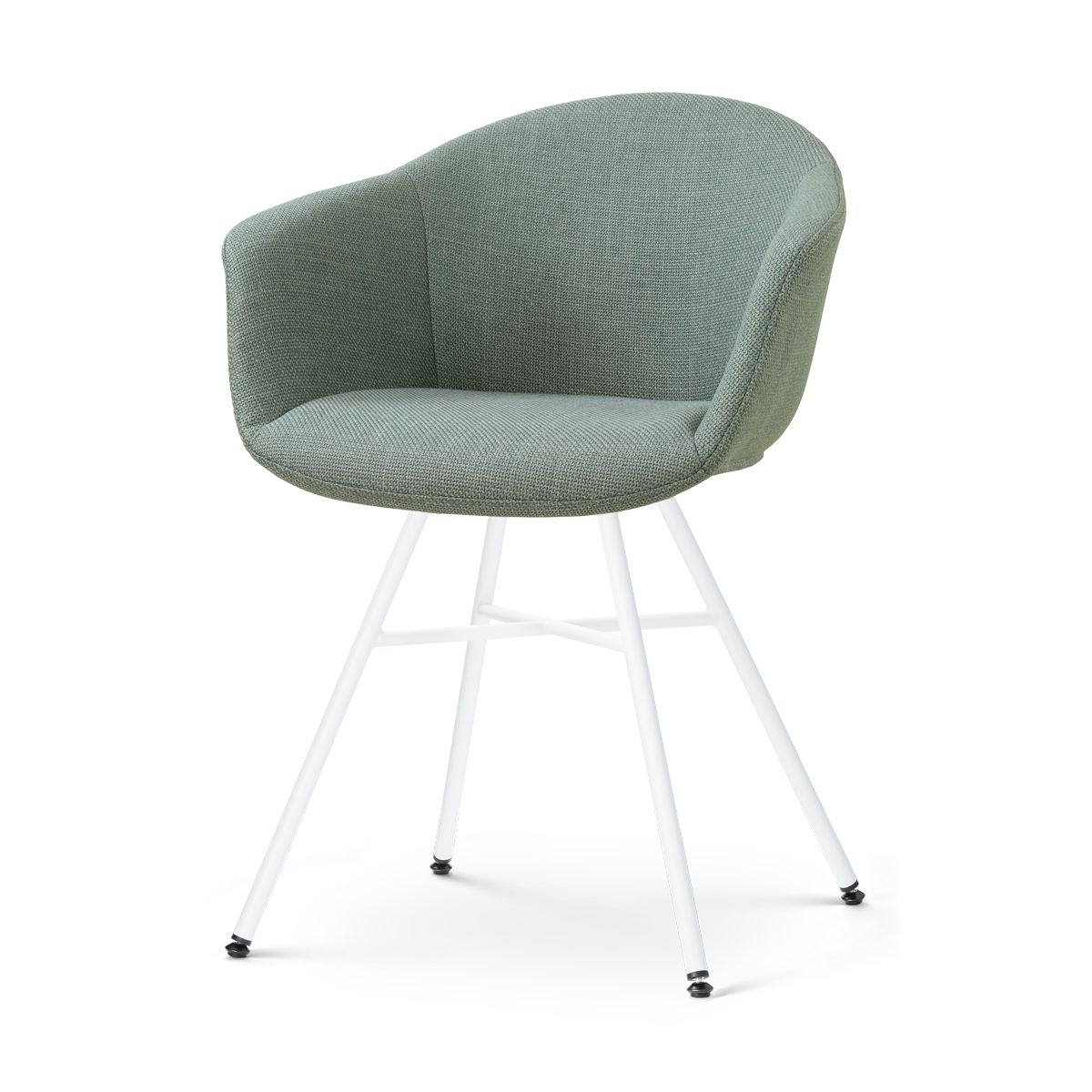 Nolon Noa-Otis eetkamerstoel saliegroen - wit onderstel