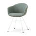 Noa-Otis eetkamerstoel saliegroen - wit onderstel