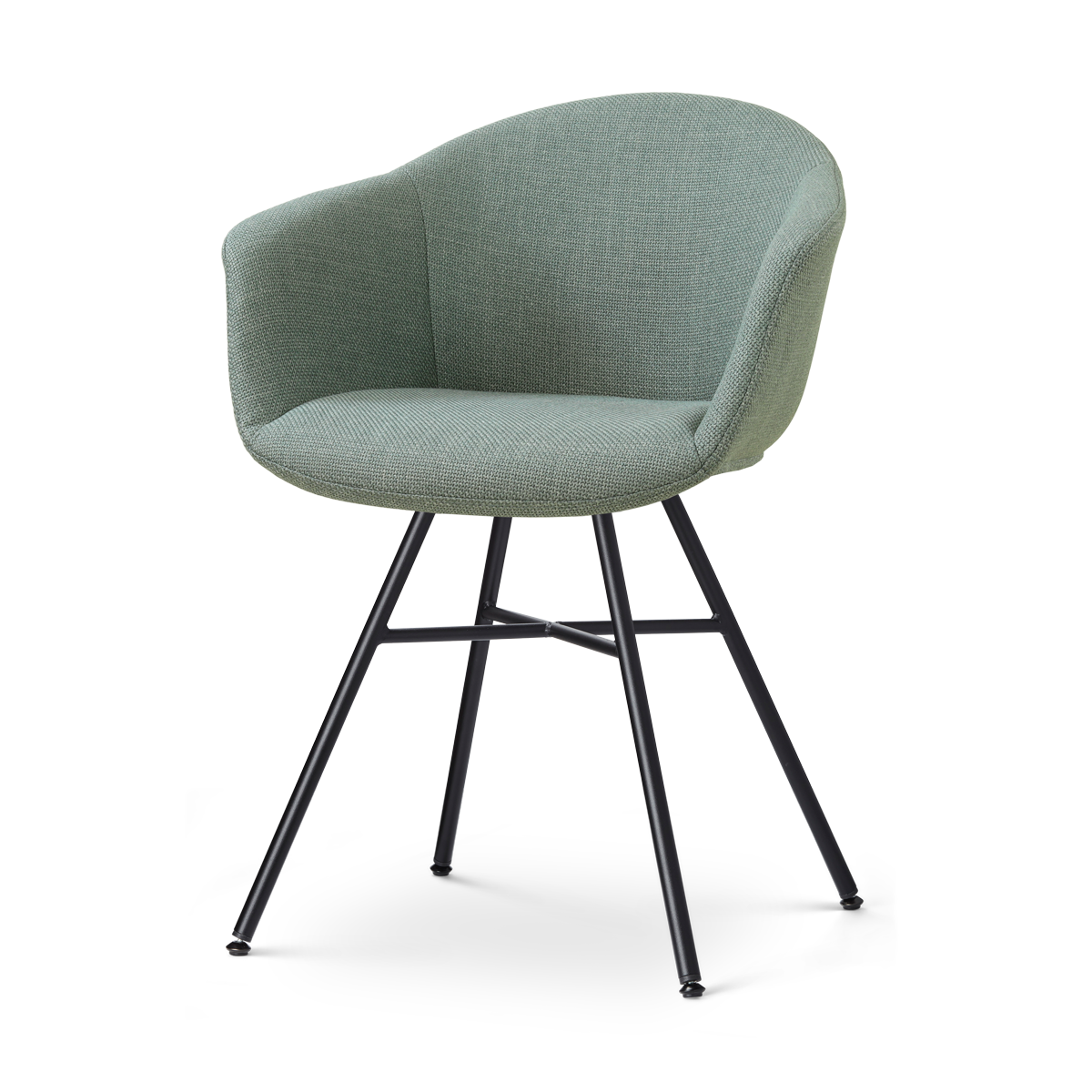 Nolon Noa-Otis eetkamerstoel saliegroen - zwart onderstel