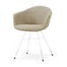Noa-Otis eetkamerstoel taupe melange - wit onderstel
