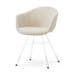Noa-Otis eetkamerstoel cottonbeige - wit onderstel