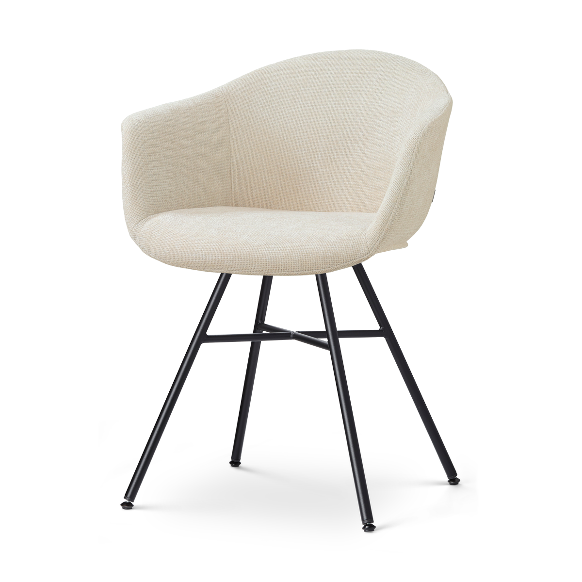 Noa-Otis eetkamerstoel cottonbeige - zwart onderstel