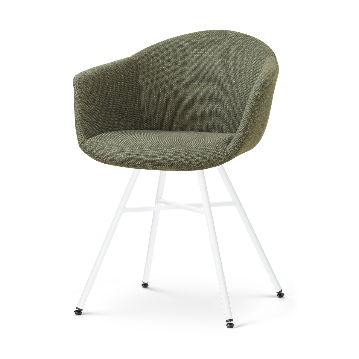Noa-Otis eetkamerstoel forestgroen - wit onderstel