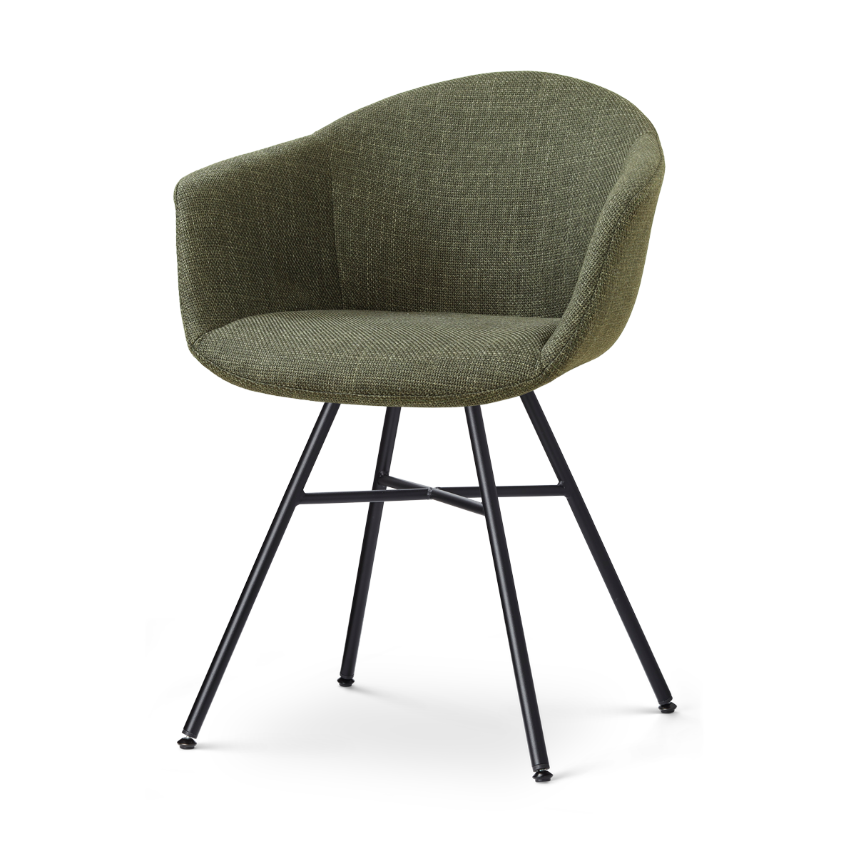 Noa-Otis eetkamerstoel forestgroen - zwart onderstel