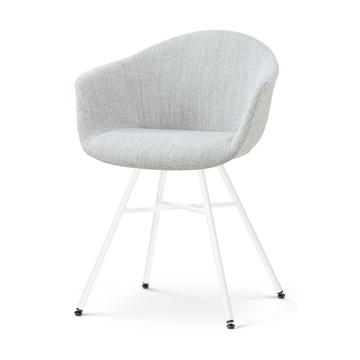 Nolon Noa-Otis eetkamerstoel grijs melange - wit onderstel