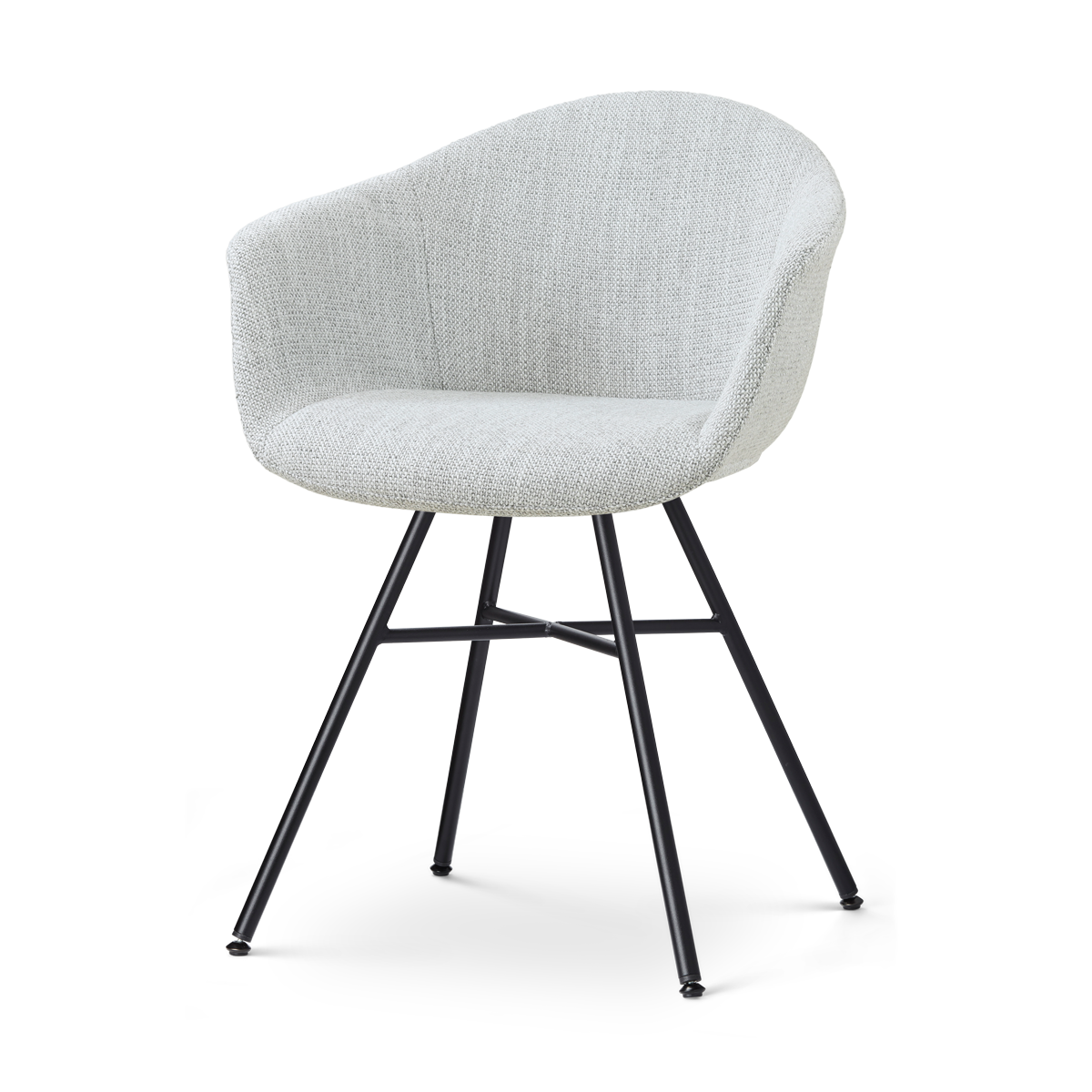 Nolon Noa-Otis eetkamerstoel grijs melange - zwart onderstel