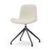 Nola-Fé draaibare eetkamerstoel cottonbeige - zwart onderstel