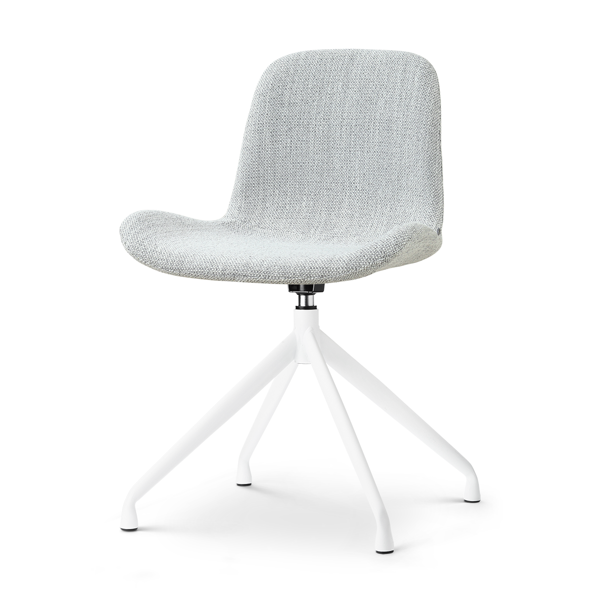 Nolon Nola-Fé draaibare eetkamerstoel grijs melange - wit onderstel