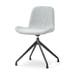 Nola-Fé draaibare eetkamerstoel grijs melange - zwart onderstel