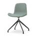 Nola-Fé draaibare eetkamerstoel saliegroen - zwart onderstel