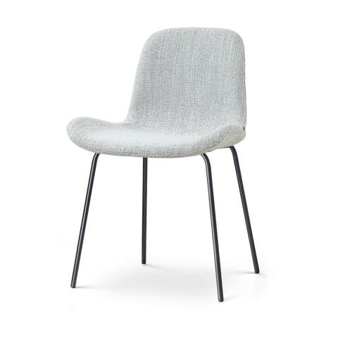 Nora-Fé eetkamerstoel grijs melange - zwart onderstel