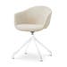 Nola-Otis draaibare eetkamerstoel cottonbeige - wit onderstel