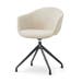 Nola-Otis draaibare eetkamerstoel cottonbeige - zwart onderstel