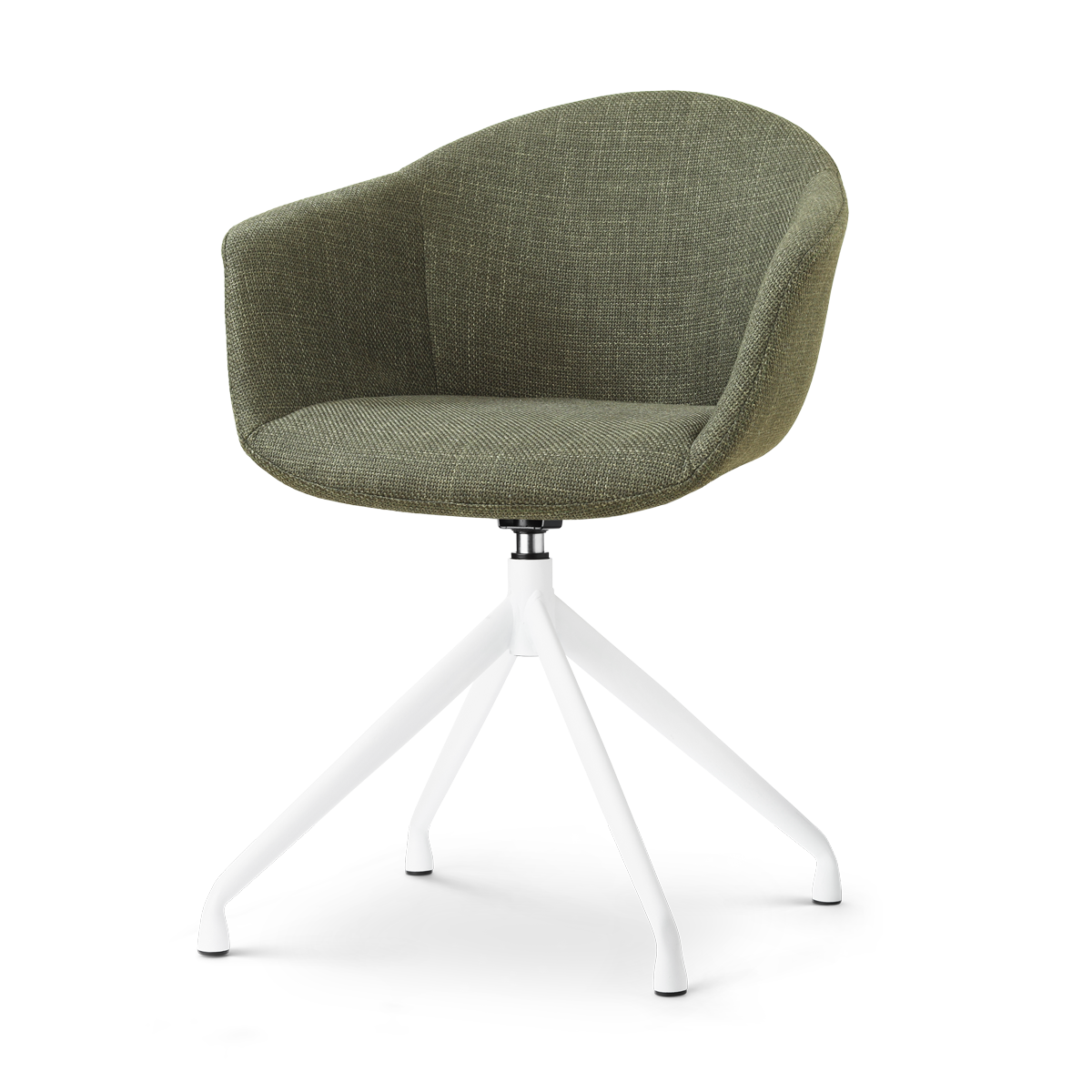 Nolon Nola-Otis draaibare eetkamerstoel forestgroen - wit onderstel