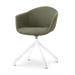 Nola-Otis draaibare eetkamerstoel forestgroen - wit onderstel