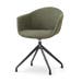 Nola-Otis draaibare eetkamerstoel forestgroen - zwart onderstel