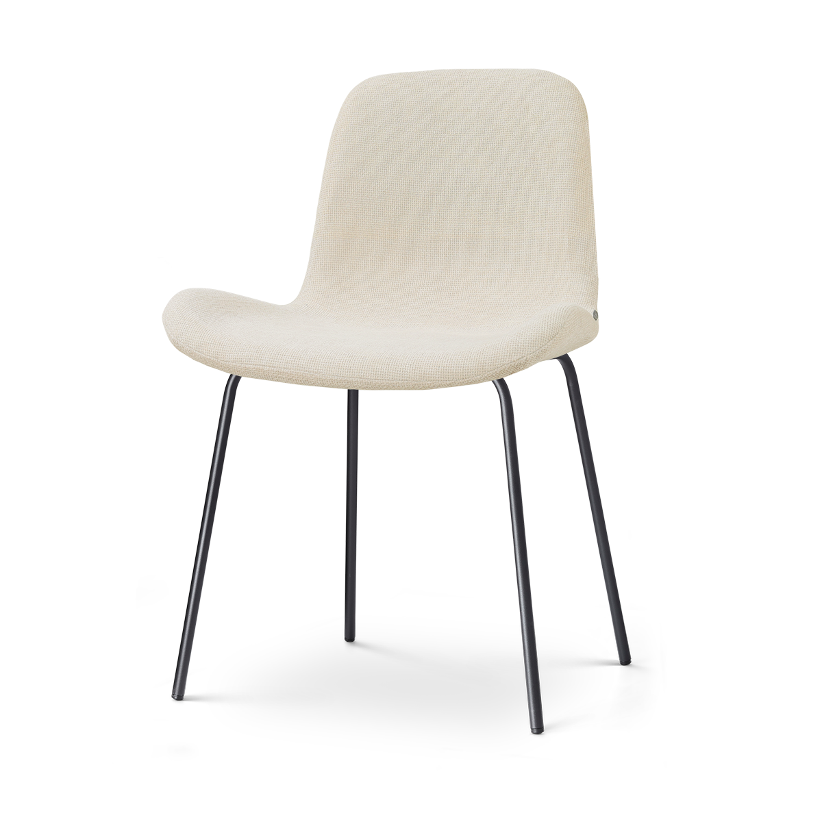 Nora-Fé eetkamerstoel cottonbeige - zwart onderstel