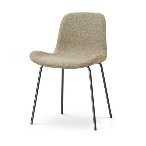 Nora-Fé eetkamerstoel taupe melange - zwart onderstel