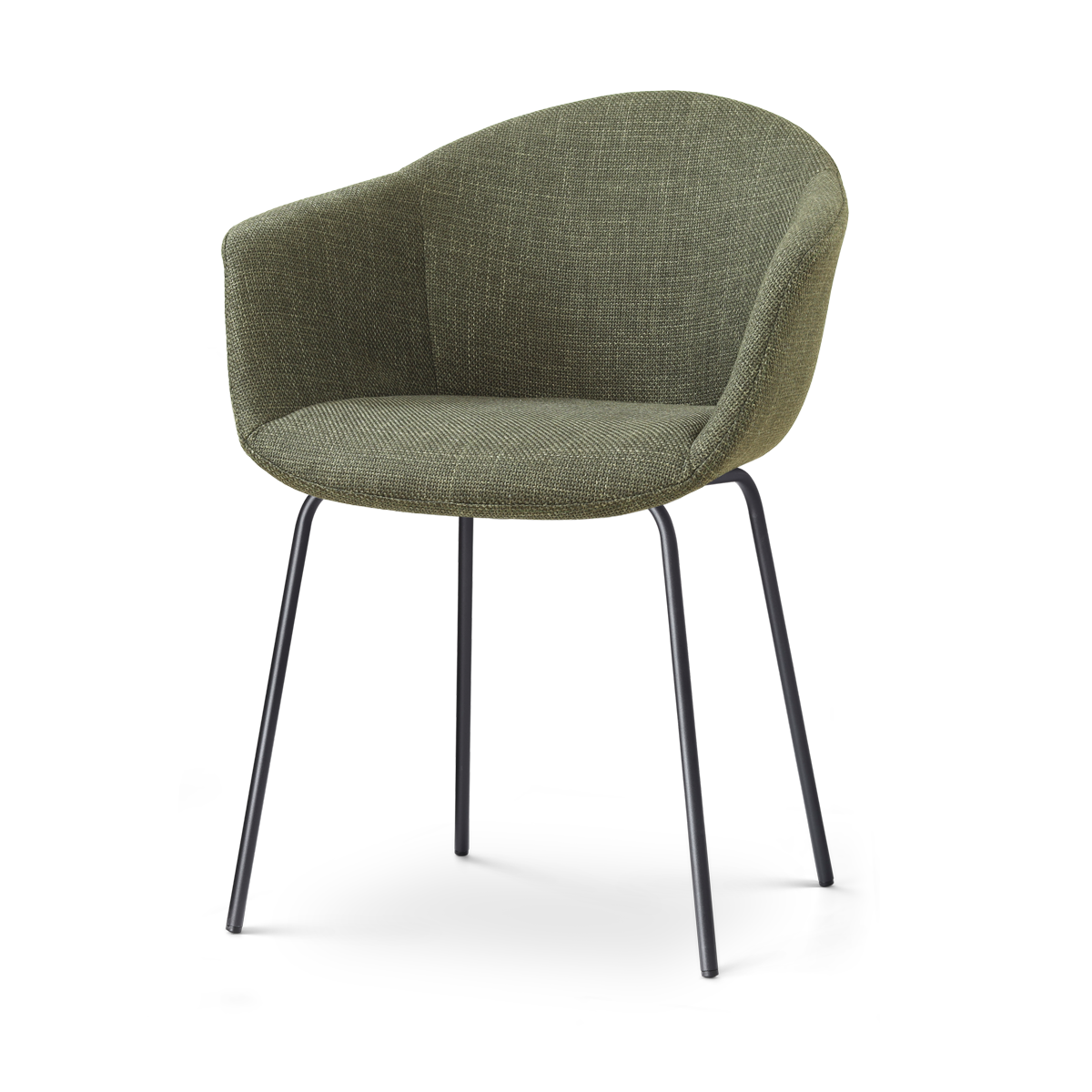Nolon Noa-Otis eetkamerstoel forestgroen - zwart onderstel