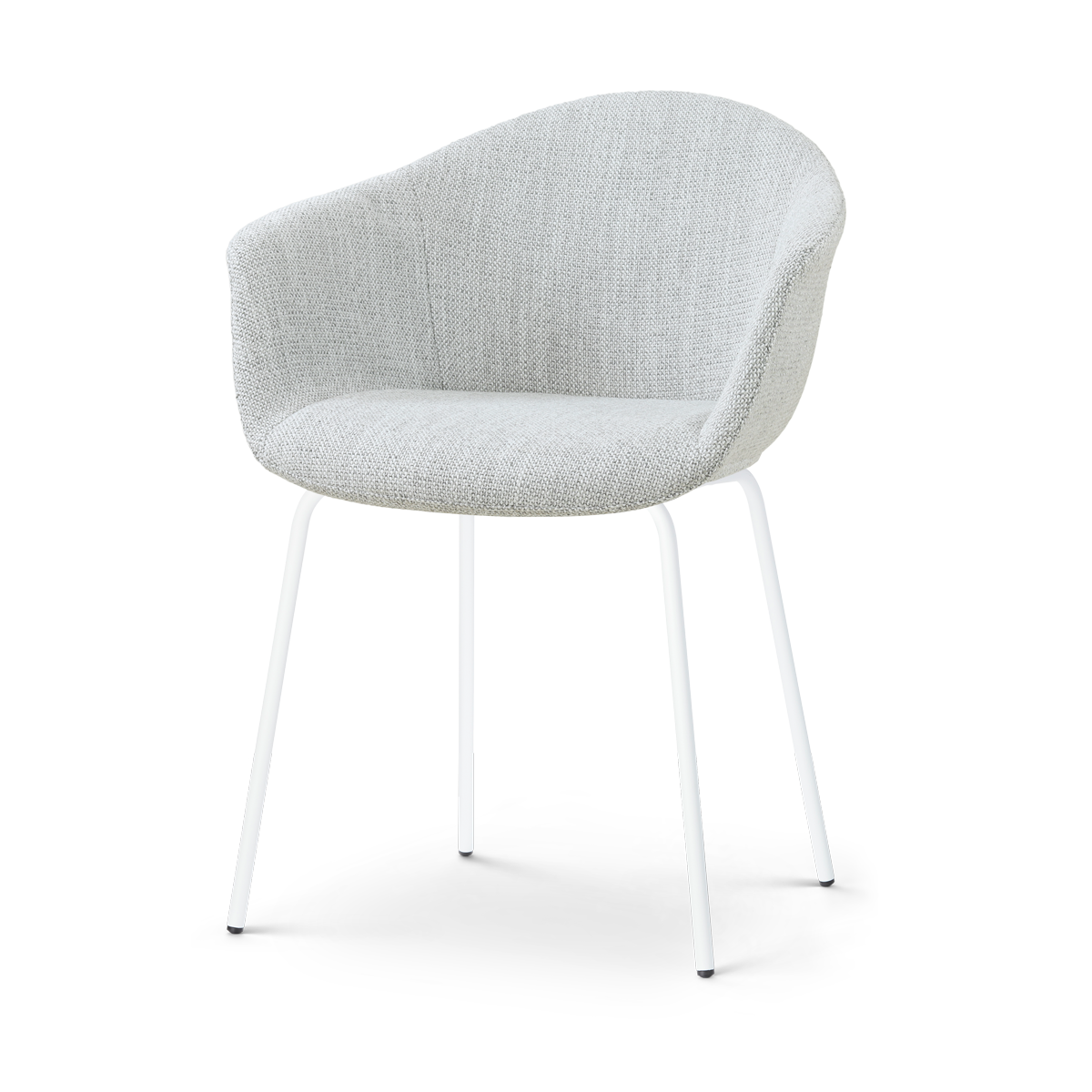 Nolon Nora-Otis eetkamerstoel grijs melange - wit onderstel