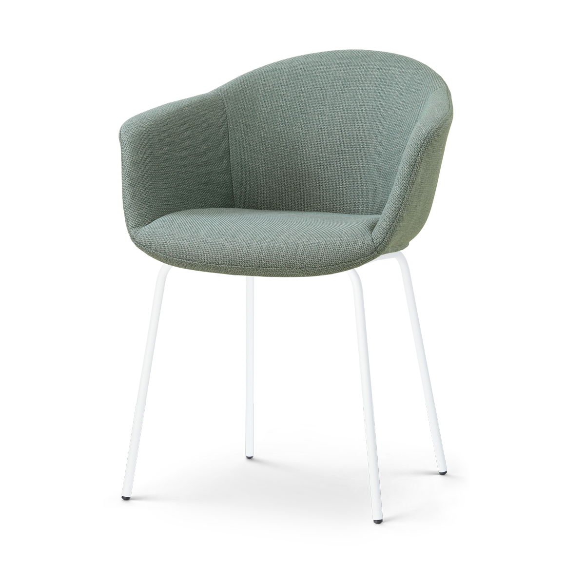 Nolon Nora-Otis eetkamerstoel saliegroen - wit onderstel