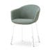 Nora-Otis eetkamerstoel saliegroen - wit onderstel