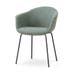 Nora-Otis eetkamerstoel saliegroen - zwart onderstel