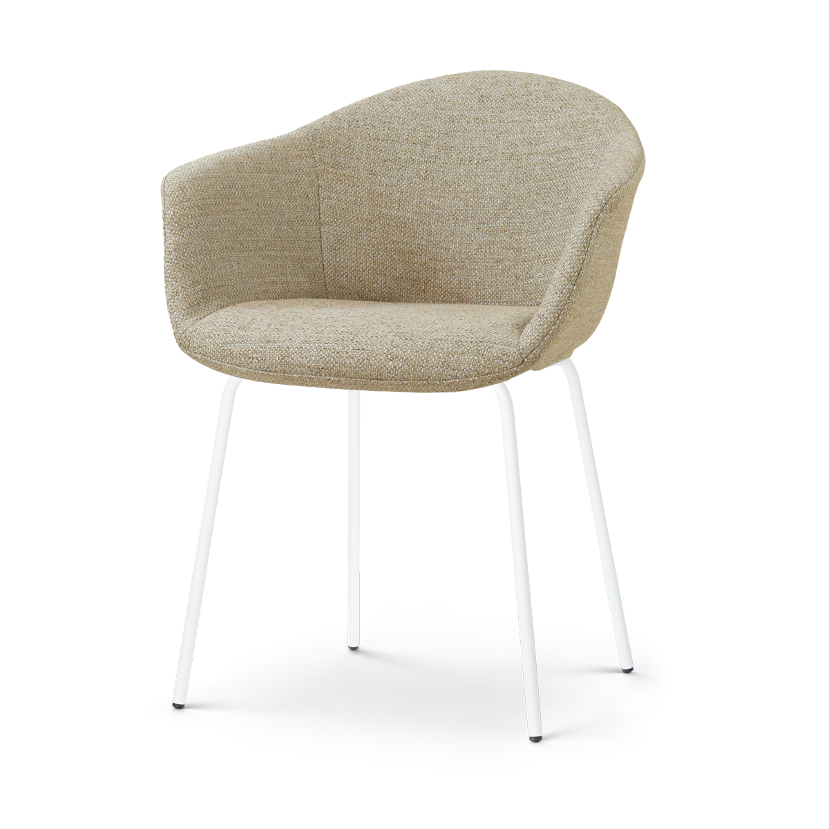 Nolon Nora-Otis eetkamerstoel taupe melange - wit onderstel