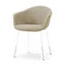 Nora-Otis eetkamerstoel taupe melange - wit onderstel