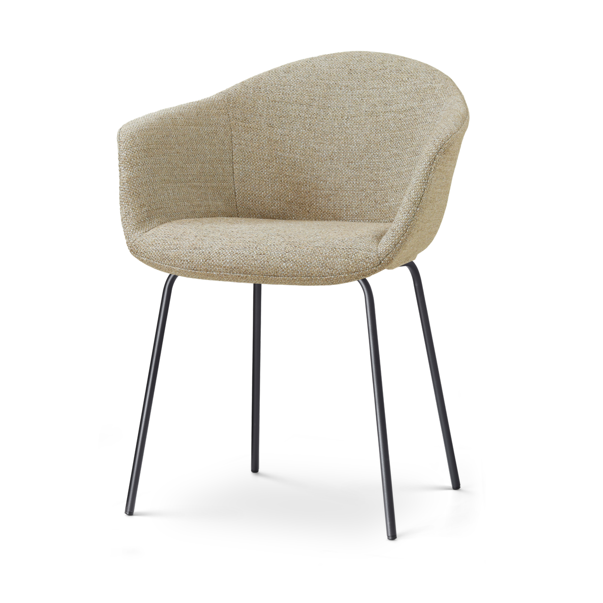 Nolon Nora-Otis eetkamerstoel taupe melange - zwart onderstel