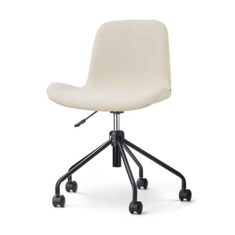 Nout-Fé bureaustoel cottonbeige - zwart onderstel