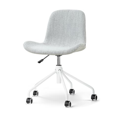 Nout-Fé bureaustoel grijs melange - wit onderstel