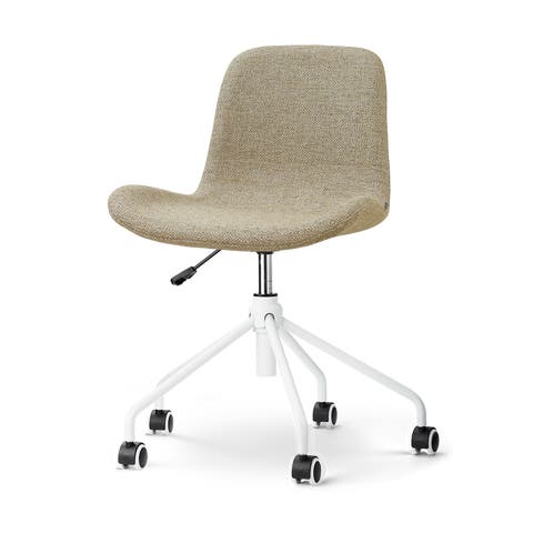 Nout-Fé bureaustoel taupe melange - wit onderstel