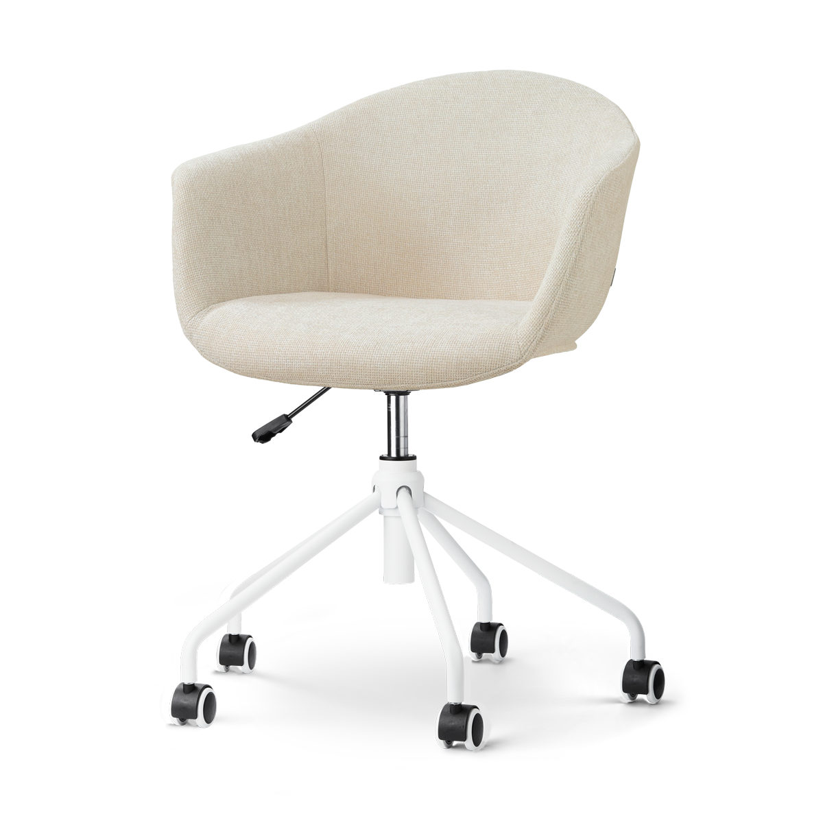 Nout-Otis bureaustoel cottonbeige - wit onderstel