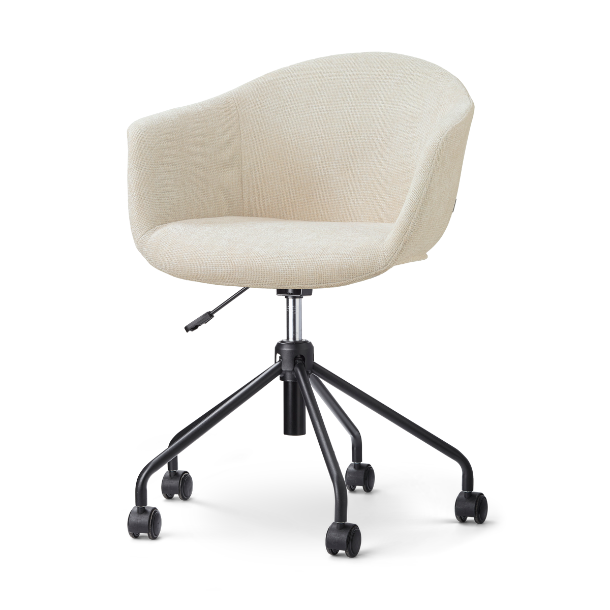 Nout-Otis bureaustoel cottonbeige - zwart onderstel