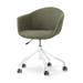 Nout-Otis bureaustoel forestgroen - wit onderstel