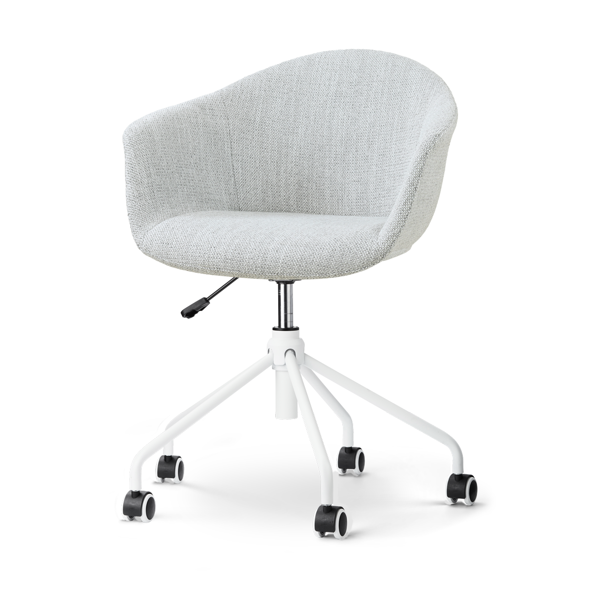 Nolon Nout-Otis bureaustoel grijs melange - wit onderstel