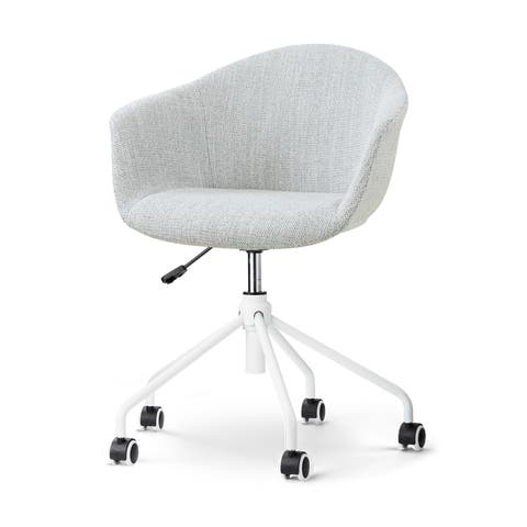 Nout-Otis bureaustoel grijs melange - wit onderstel