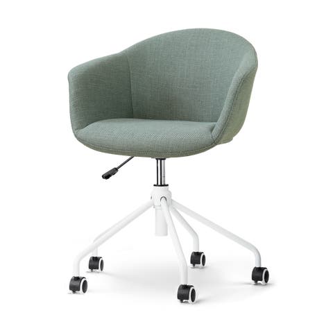 Nout-Otis bureaustoel saliegroen - wit onderstel