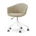 Nout-Otis bureaustoel taupe melange - wit onderstel