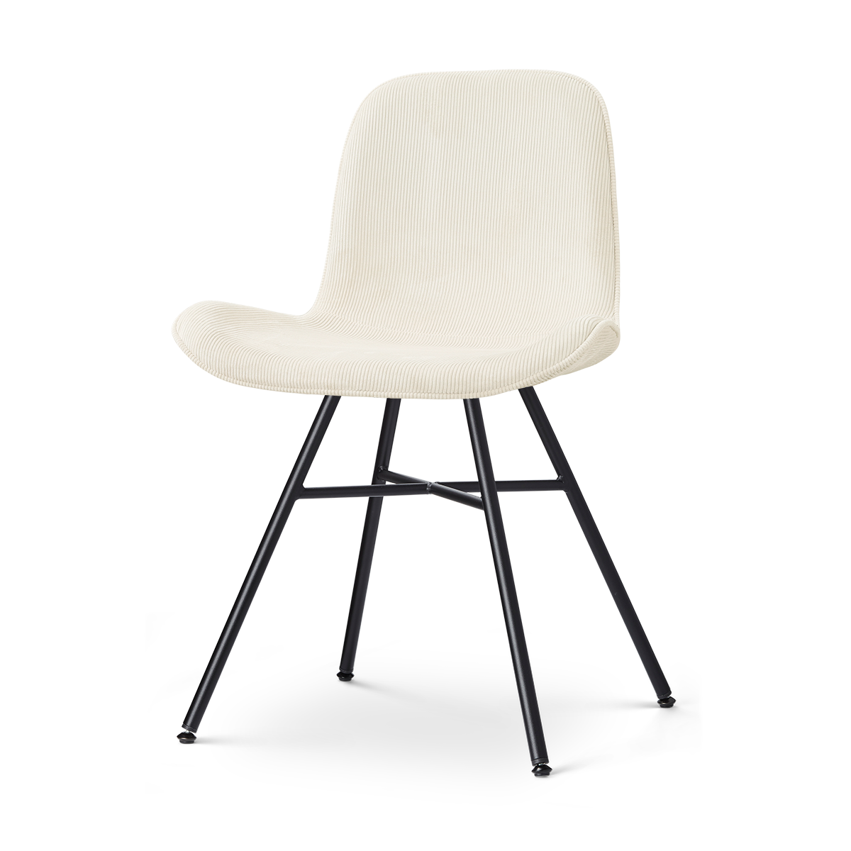 Nolon Noa-Fé eetkamerstoel rib beige - zwart onderstel