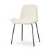 Nora-Fé eetkamerstoel rib beige - zwart onderstel