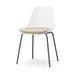 Nora-Liv eetkamerstoel wit met nougatbruin zitkussen - zwart onderstel