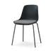 Nora-Liv eetkamerstoel zwart met zeegrijs zitkussen - zwart onderstel